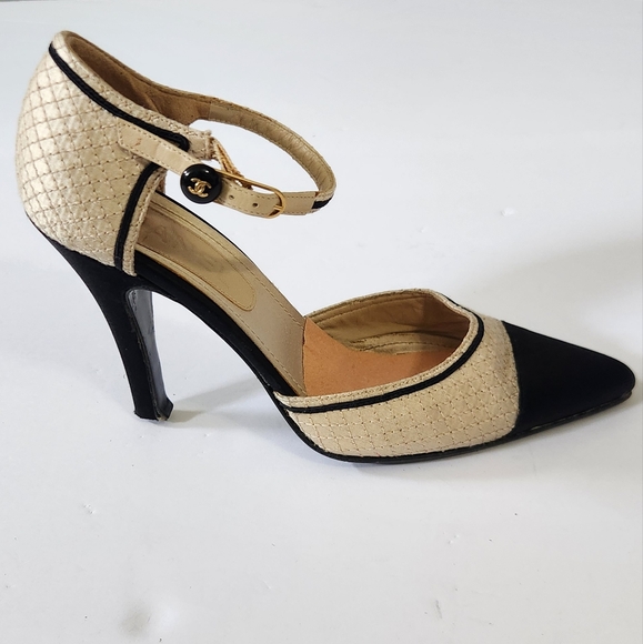 CHANEL Heels Classic Mary Jane LogoCC Ankle‎ Strap